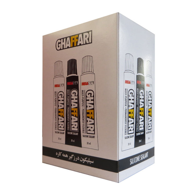 چسب آکواریوم غفاری مدل مگاسیل بیرنگ حجم 30 میلی لیتر - مجموعه 12 عددی