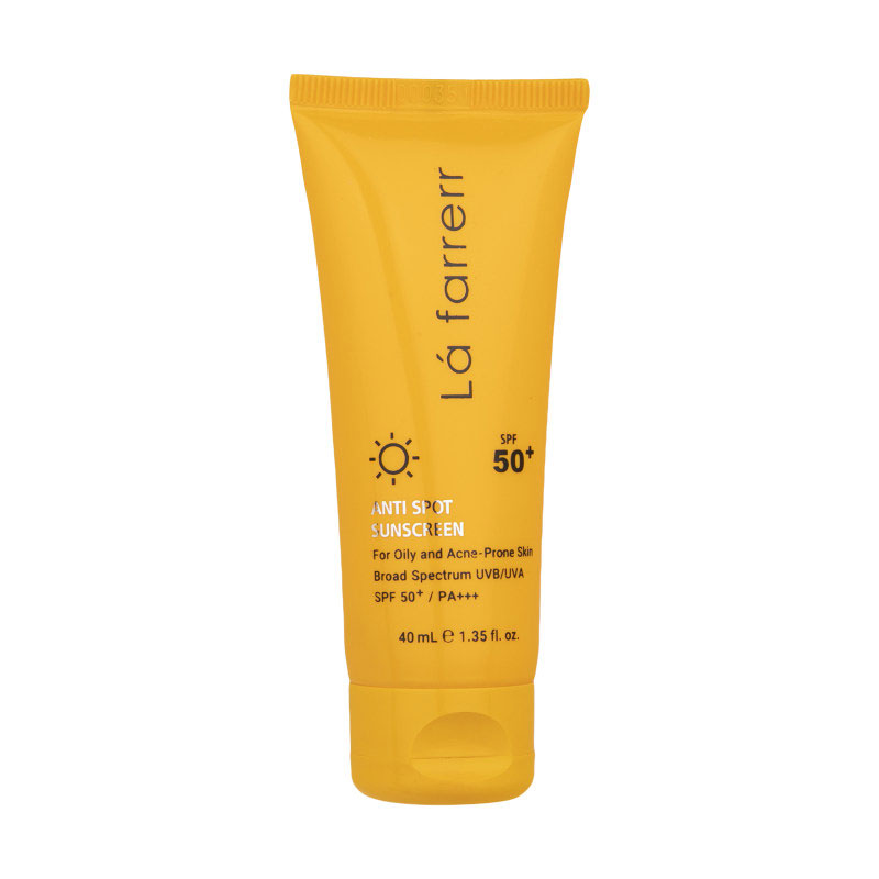 کرم ضد آفتاب بدون رنگ لافارر مدل Oily and Acne-Prone SPF50 حجم 40 میل مخصوص پوست چرب و متسعد آکنه