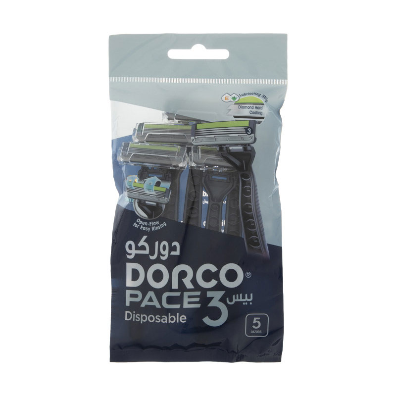 خودتراش دورکو 3 لبه مدل Pace 3 Disposable بسته 5 عددی