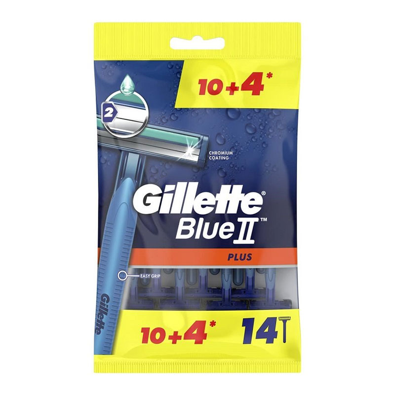 خود تراش ژیلت مدل Blue 2 Plus بسته 14 عددی