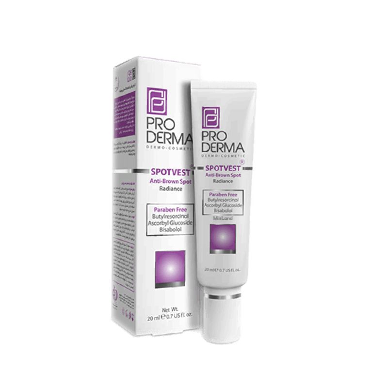 کرم ضد لک پرودرما سری Spotvest مدل Radiance حجم 20 میل مناسب برای انواع پوست