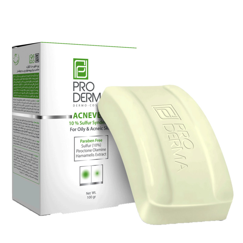 پن حاوی 10 درصد گوگرد پرودرما مناسب پوست های چرب و دارای جوش ۱۰۰ گرم