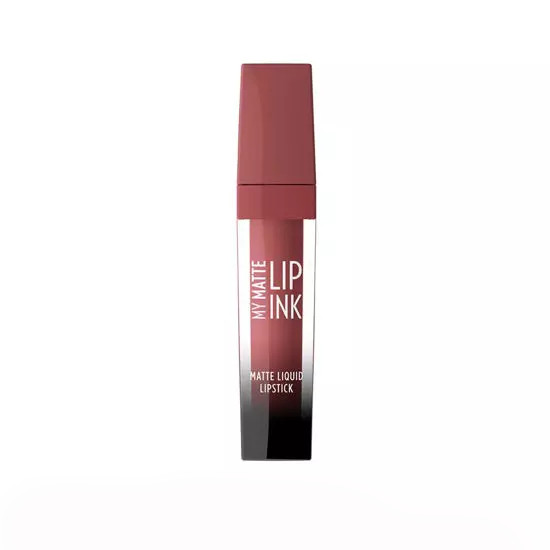 رژ لب مایع مات گلدن رز مدل Lip ink شماره 08