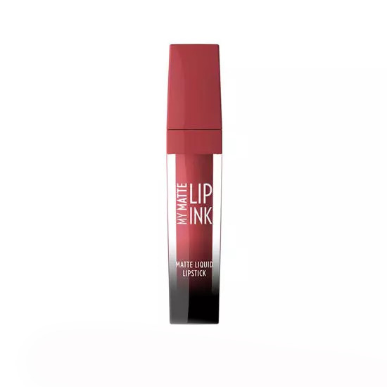 رژ لب مایع مات گلدن رز مدل Lip ink شماره 09