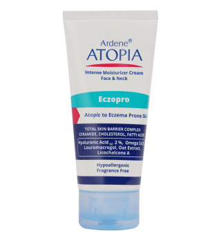 کرم مرطوب کننده صورت و گردن آردن سری Atopia مدل eczopro حجم 50 میل مناسب پوست های خیلی خشک و اگزمایی