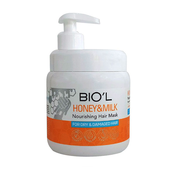 ماسک مو بیول مدل شیر و عسل مناسب انواع مو حجم 500 میل