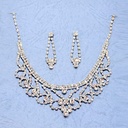 نیم ست زنانه تیتانیوم طرح جواهر کد w-se-04