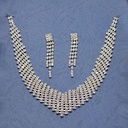 نیم ست زنانه تیتانیوم طرح جواهر کد w-se-06