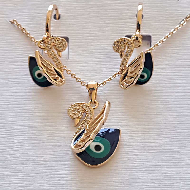 نیم ست زنانه تیتانیوم مدل قو کد w-se-24