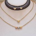 نیم ست زنانه استیل دو ردیفه مدل ستاره کد w-se-52