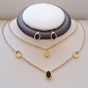 نیم ست زنانه دو ردیفه استیل کد w-se-53