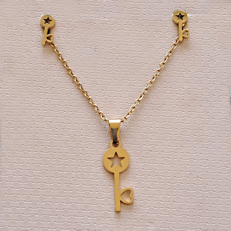 نیم ست زنانه استیل مدل کلید کد w-se-133