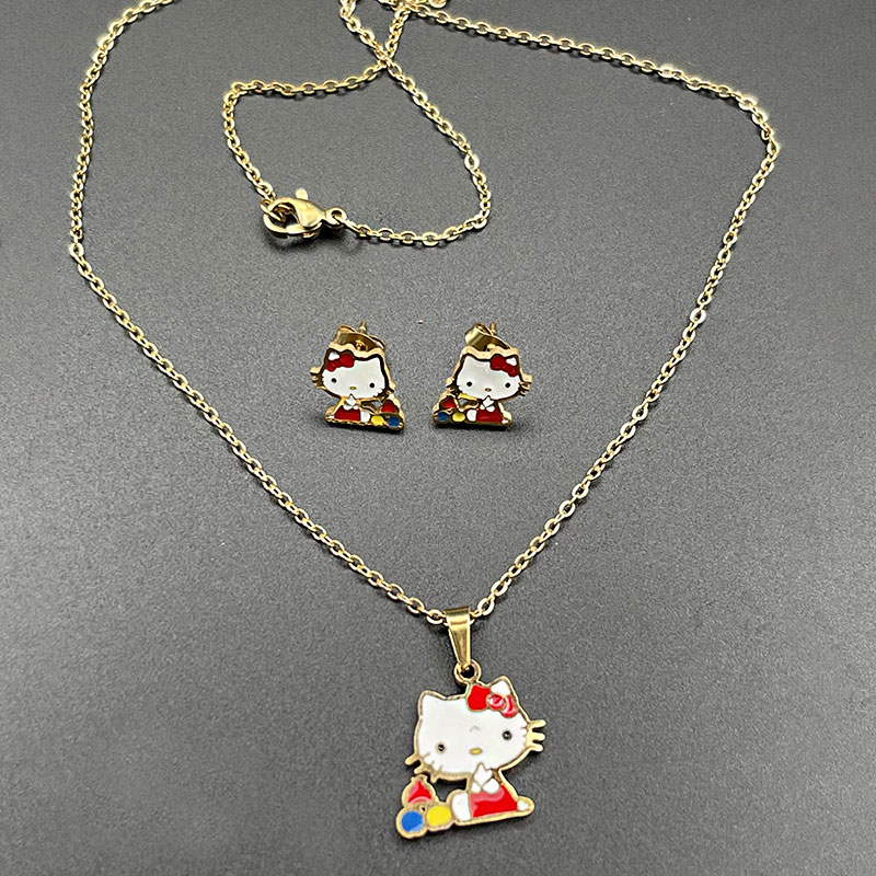 نیم ست دخترانه استیل  مدل کیتی کد w-se-141