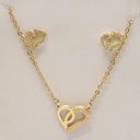 نیم ست زنانه استیل مدل قلب کد w-se-149