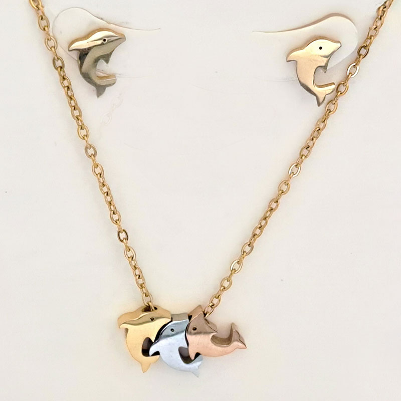 نیم ست زنانه استیل مدل دلفین کد w-se-152