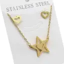 نیم ست زنانه استیل مدل ستاره کد w-se-161