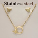 نیم ست زنانه استیل مدل پروانه کد w-se-168