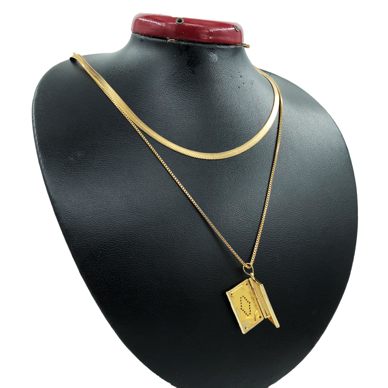 گردنبند زنانه دوردیفه استیل کد w-ne-29