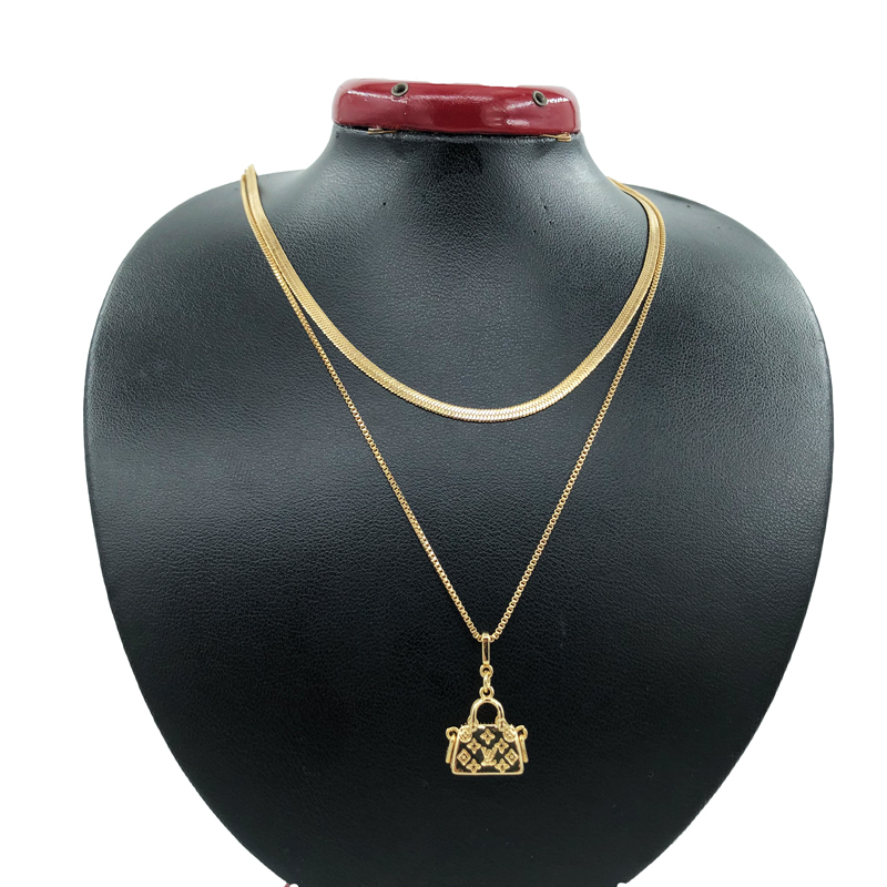 گردنبند زنانه دوردیفه استیل کد w-ne-30