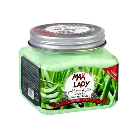 اسکراب صورت و بدن مکس لیدی مدل آلوئه ورا حجم 300 میل