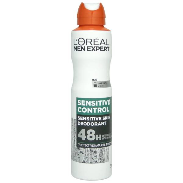 اسپری ضد تعریق مردانه لورآل سری Men Expert مدل SENSITIVE CONTROL حجم 250 میل