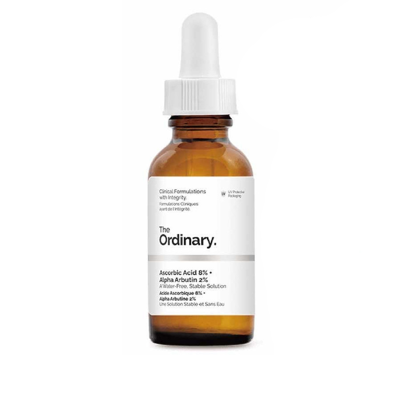 سرم روشن کننده پوست دی اوردینری مدل Ascorbic Acid 8% + Alpha Arbutin 2% حجم 30 میلی لیتر