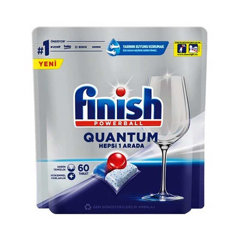 قرص ماشین ظرفشویی فینیش مدل Quantum Hepsi 1 Arada بسته 60 عددی