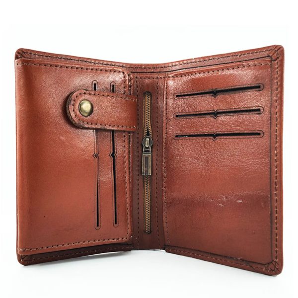 کیف جیبی چرم طبیعی پاراج مدل David jones دکمه دار