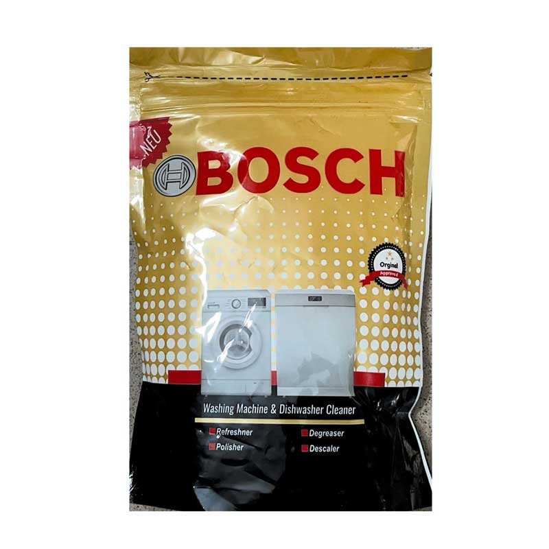 پودر جرم گیر ماشین ظرفشویی و لباسشویی بوش وزن 500 گرم