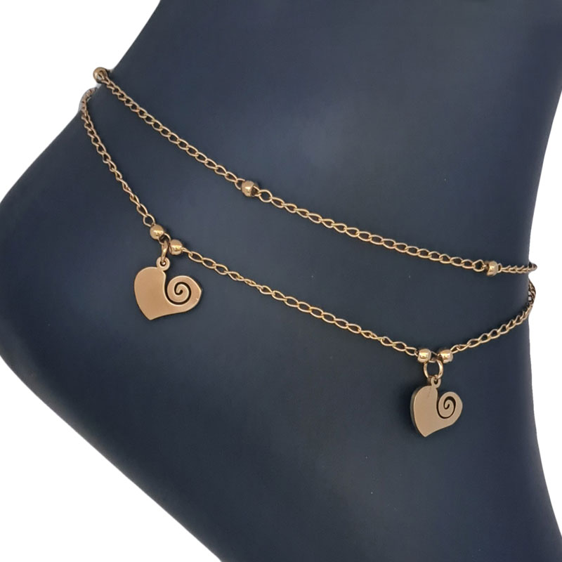 پابند استیل دو ردیفه مدل قلب کد W-an-24