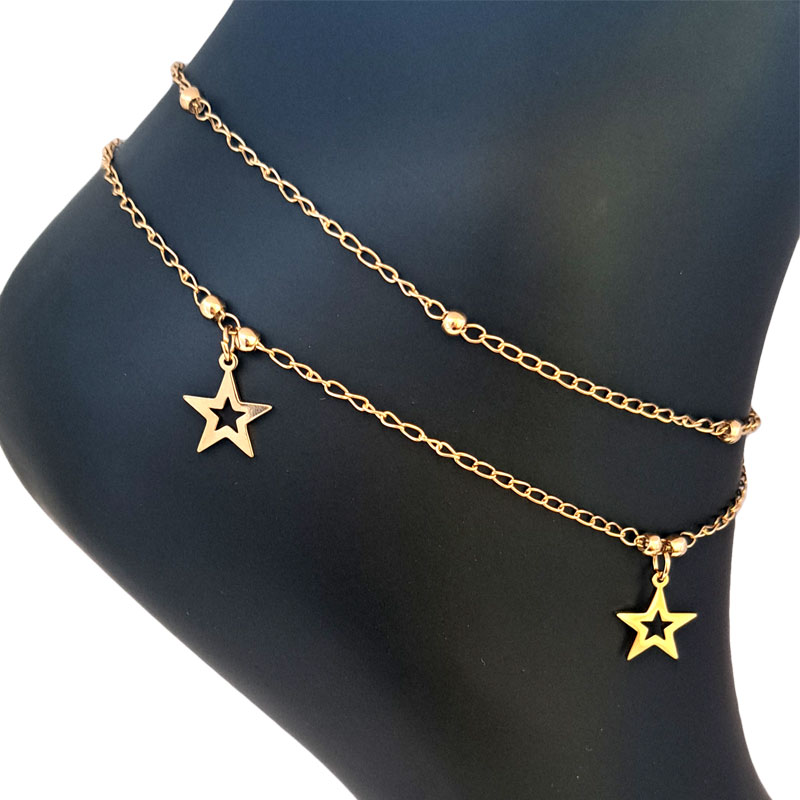 پابند استیل دو ردیفه مدل ستاره کد W-an-33