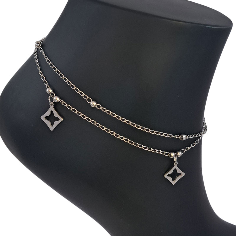 پابند استیل دو ردیفه مدل لویی ویتون کد W-an-36