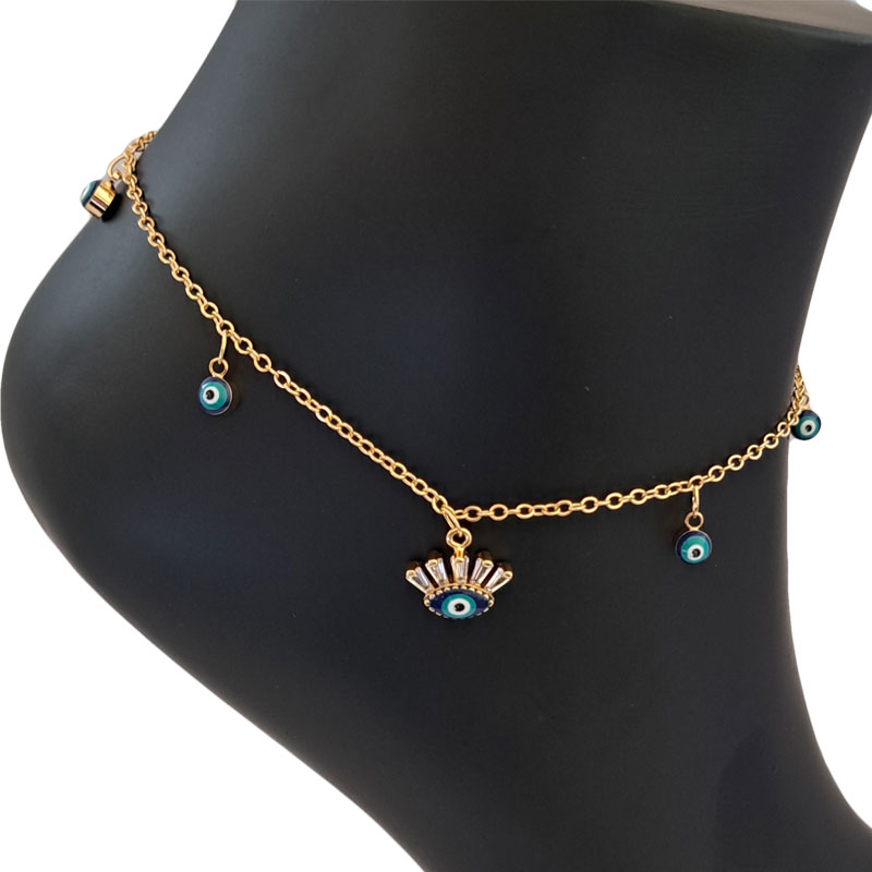 پابند زنانه تیتانیوم مدل چشم نظر کد W-an-53