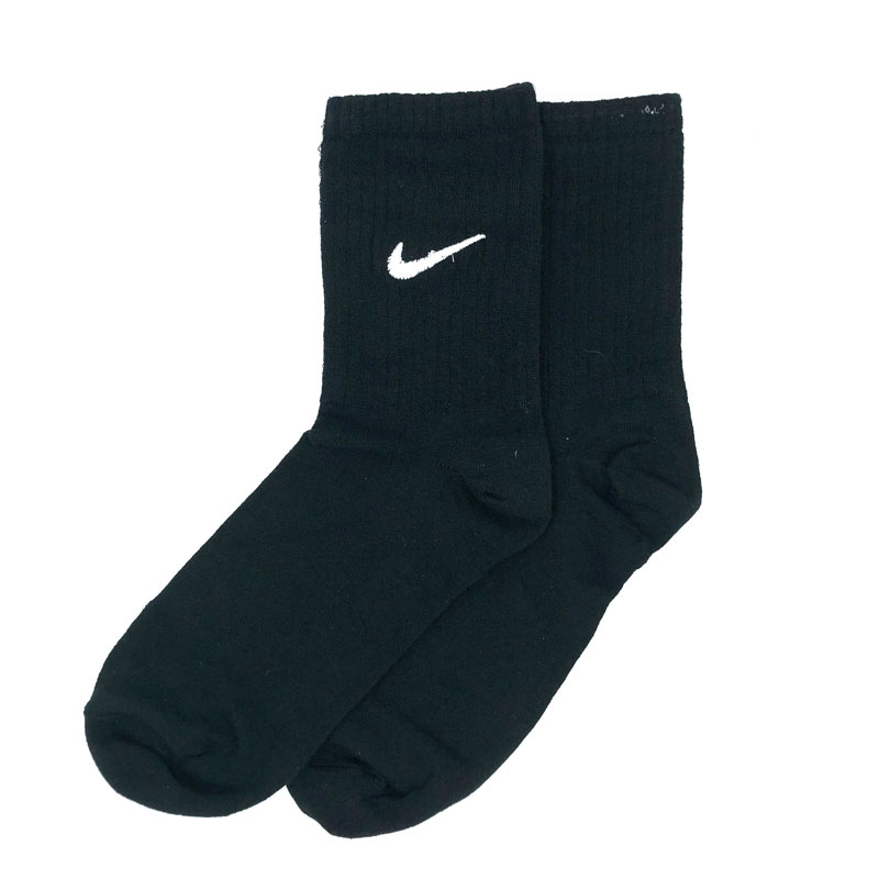 جوراب ساقدار کش انگلیسی گلدوزی مدل 610 نایک - مشکی