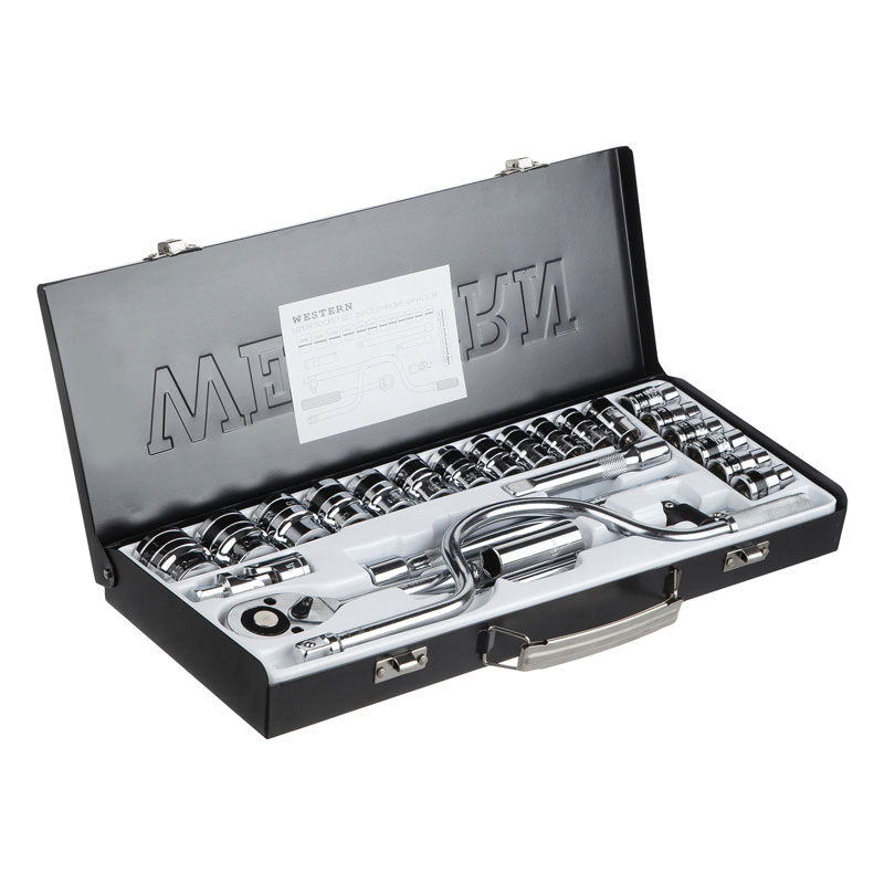 آچار و سری بکس وسترن مجموعه 25 عددی