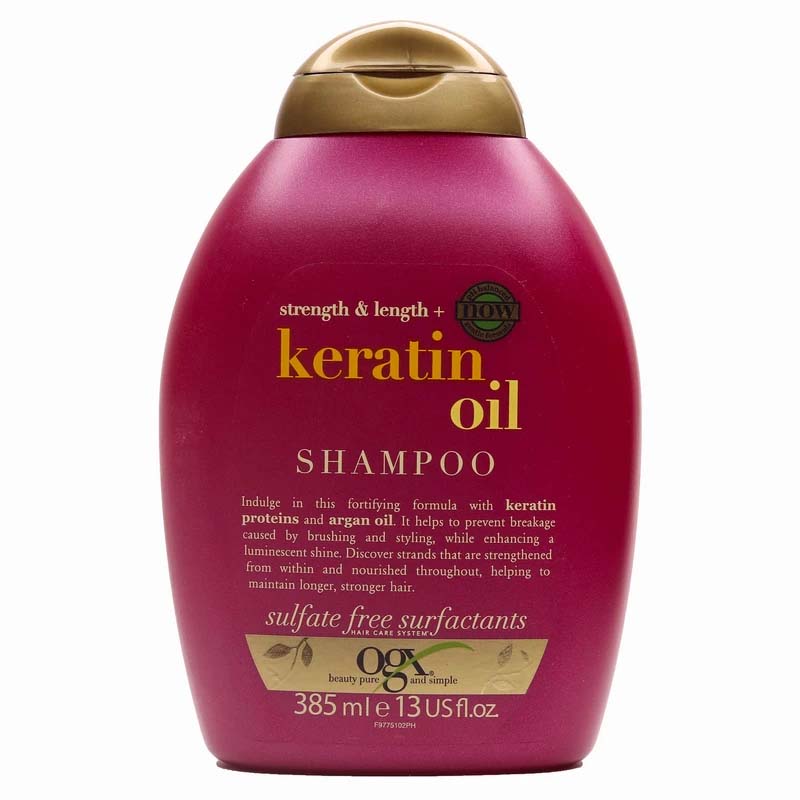 شامپو مو او جی ایکس مدل کراتین انواع‌مو 385میل