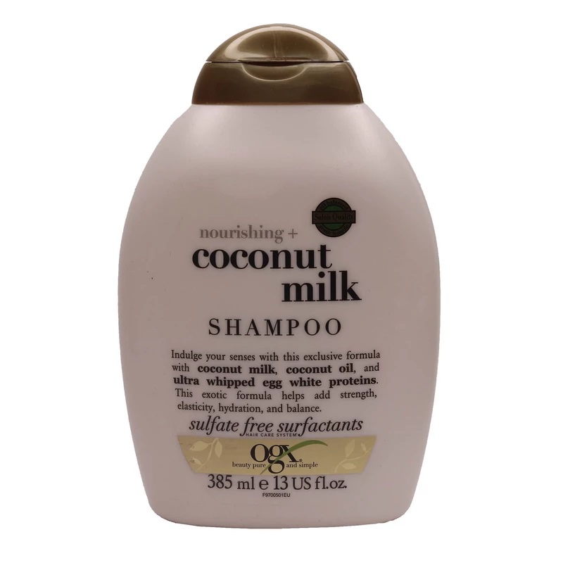 شامپو مو او جی ایکس مدل شیرنارگیل انواع‌مو 385 میل