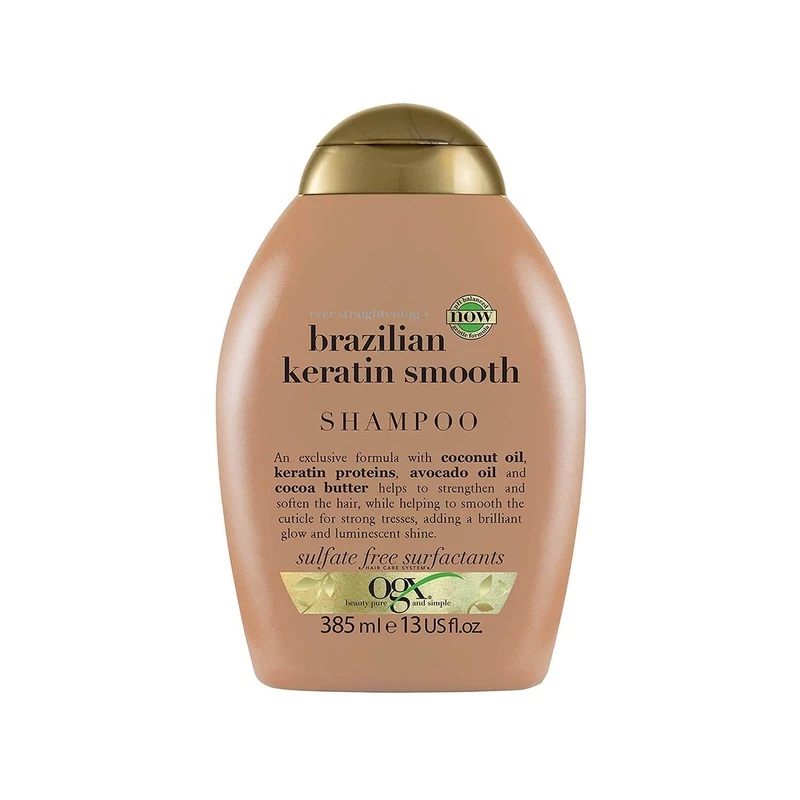 شامپو مو او جی ایکس مدل کراتین مناسب انواع مو حجم 385 میل