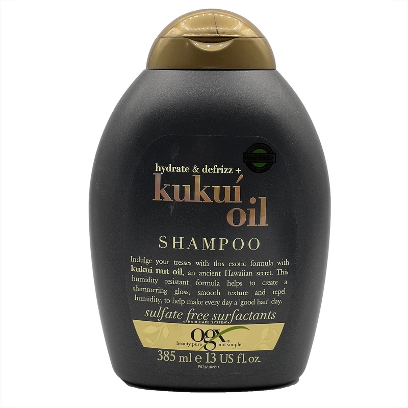 شامپو مو او جی ایکس مدل روغن کوکوی مناسب موهای فر و مجعد حجم 385 میل