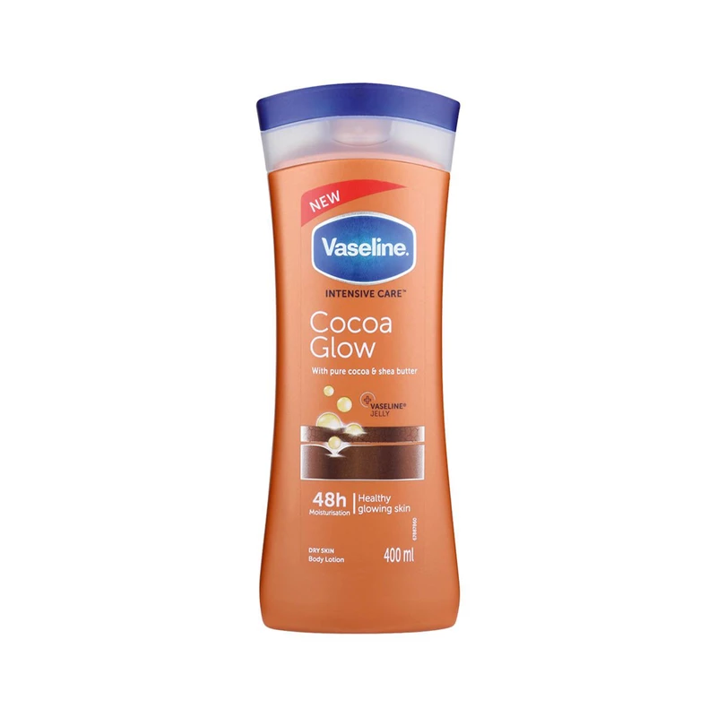 لوسیون بدن وازلین مدل Cocoa Glow حجم 400 میل