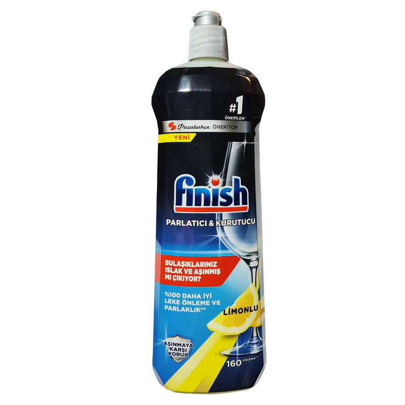 مایع جلادهنده لیمویی ماشین ظرفشویی فینیش مدل Parlatici limon حجم 800 میلی‌لیتر