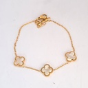 دستبند استیل زنانه طرح ون کلیف  کد w-br-209