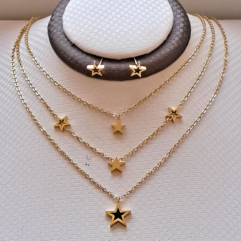 نیم ست زنانه سه ردیفه استیل کد w-se-255