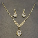 نیم ست طرح جواهر مدل اشک کد w-se-290