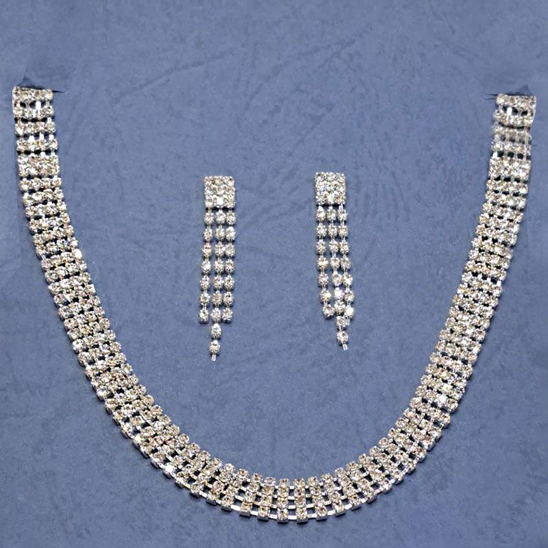 نیم ست طرح جواهر تیتانیوم کد w-se-292