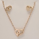 نیم ست استیل مدل قلب کد w-se-303