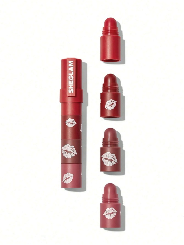  رژلب 4 طبقه شیگلم رنگ Pink Petal Stack