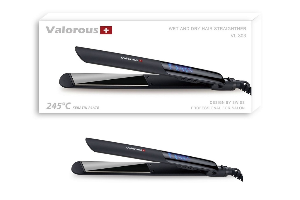 اتو موی حرفه ای والوروس valorous سری Swiss مدل VL-303