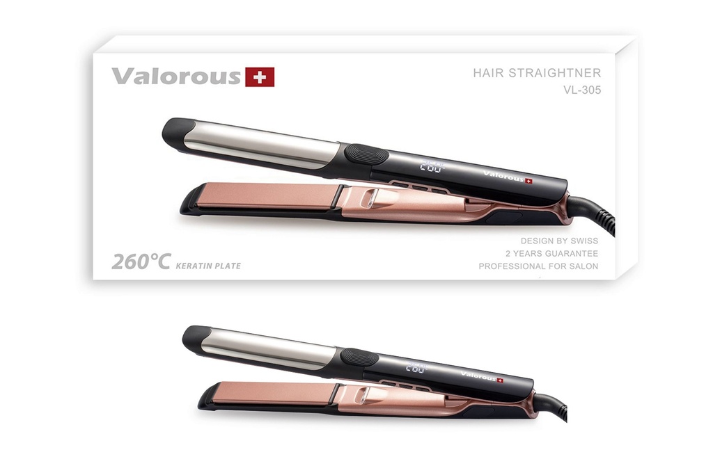 اتو موی حرفه ای والوروس valorous سری Swiss مدل VL-305