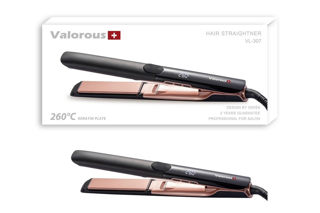 اتو موی حرفه ای والوروس valorous سری Swiss مدل VL-307